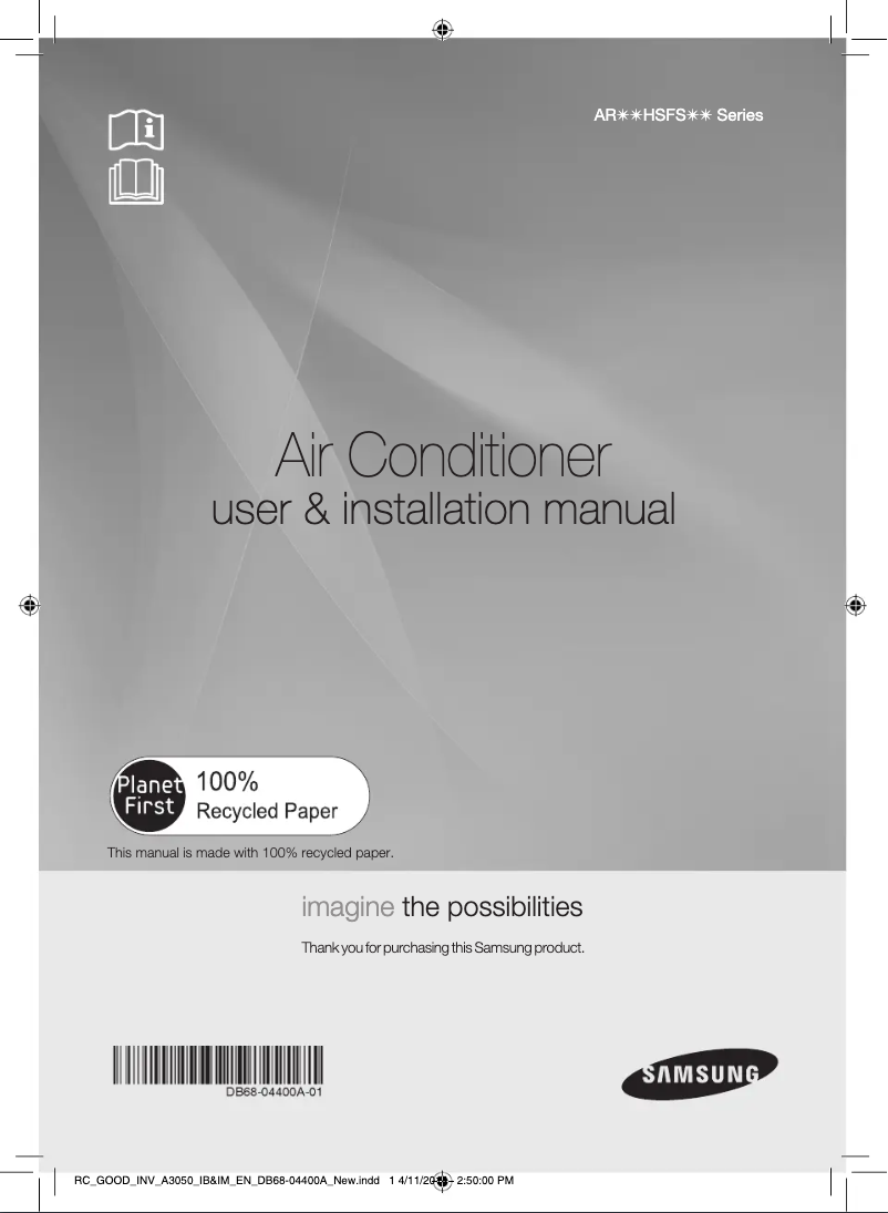 Página 1 del manual Manual de usuario Samsung AR18HSFSDWK/JO