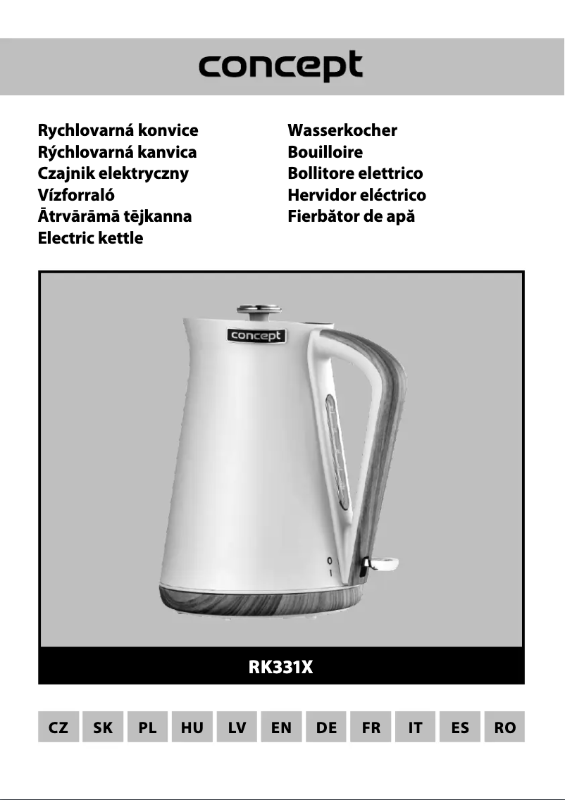 Page 1 de la notice Manuel utilisateur Concept RK3312