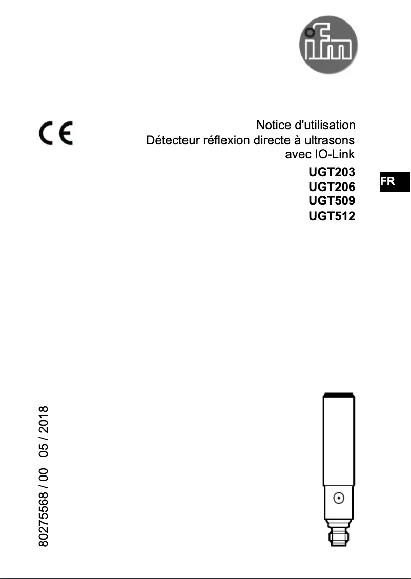 Page 1 de la notice Manuel utilisateur IFM UGT512