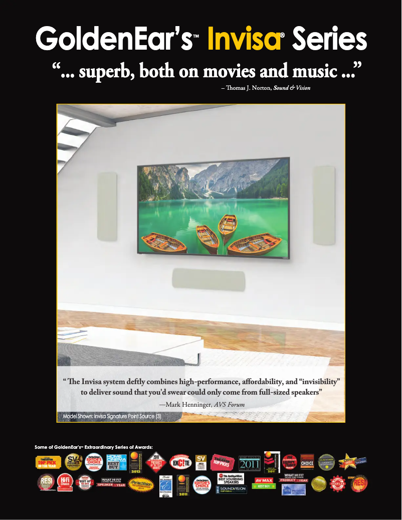 Page 1 de la notice Brochure GoldenEar Invisa 650