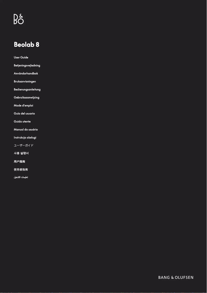 Page 1 de la notice Manuel utilisateur Bang & Olufsen BeoLab 8