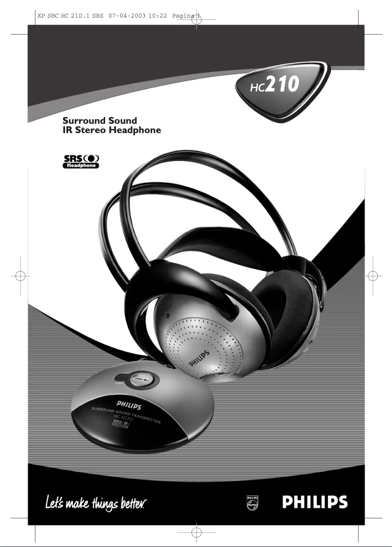 Página 1 del manual Manual de instrucciones Philips SBCHC210