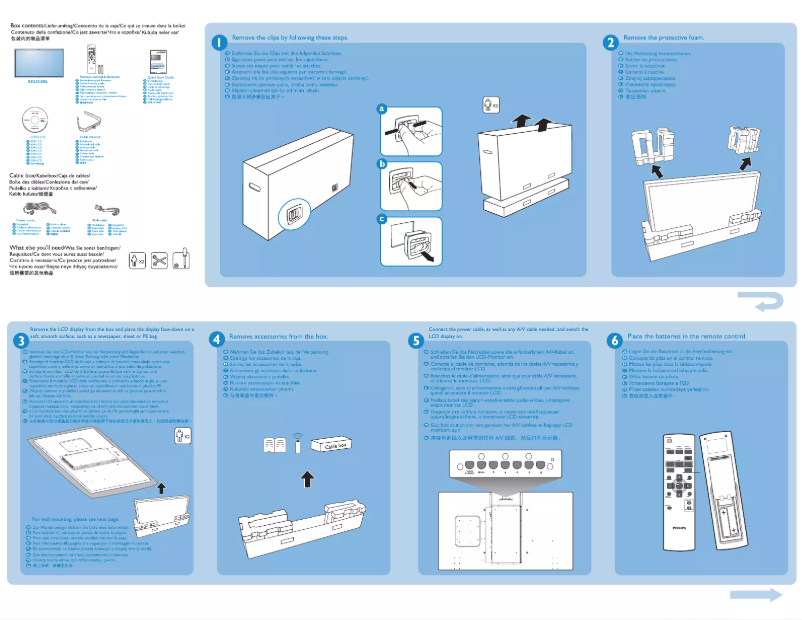 Page n°1 - Guide de démarrage rapide Philips BDL5530EL