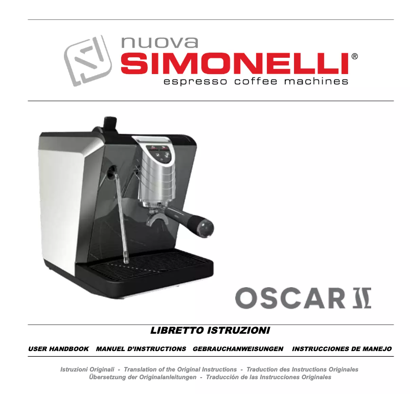 Página 1 del manual Manual de usuario Nuova Simonelli Oscar