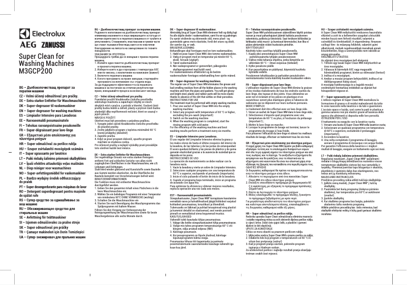 Page 1 de la notice Manuel utilisateur Electrolux M3GCP200