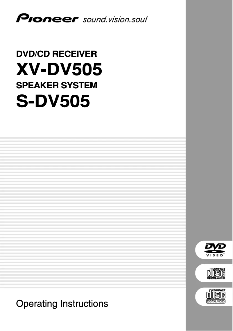 Page 1 de la notice Manuel utilisateur Pioneer DCS-505