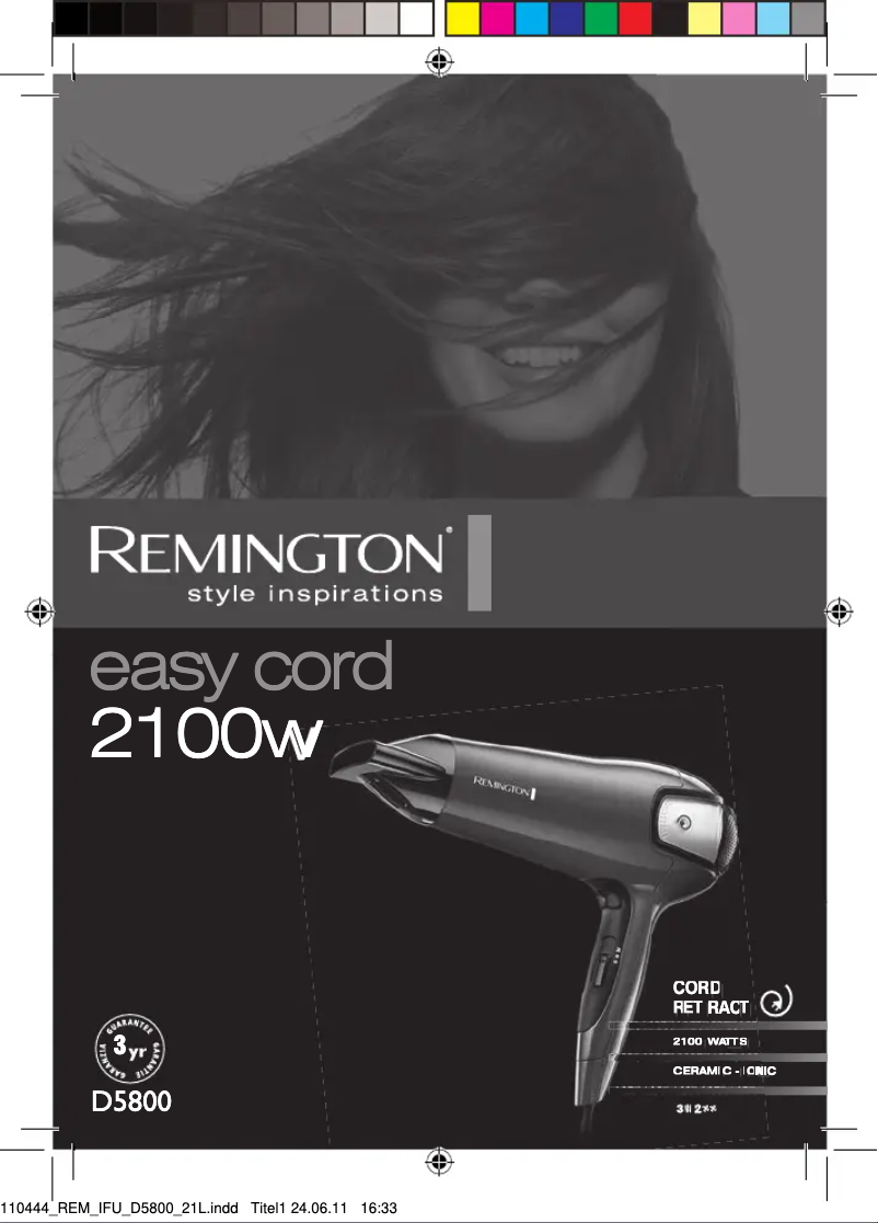 Page 1 de la notice Manuel utilisateur Remington D5800 Easy Cord