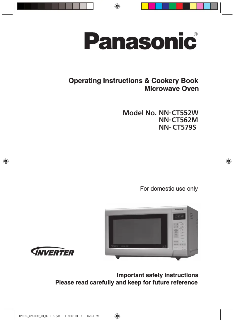 Página 1 del manual Manual de usuario Panasonic NN-CT552W