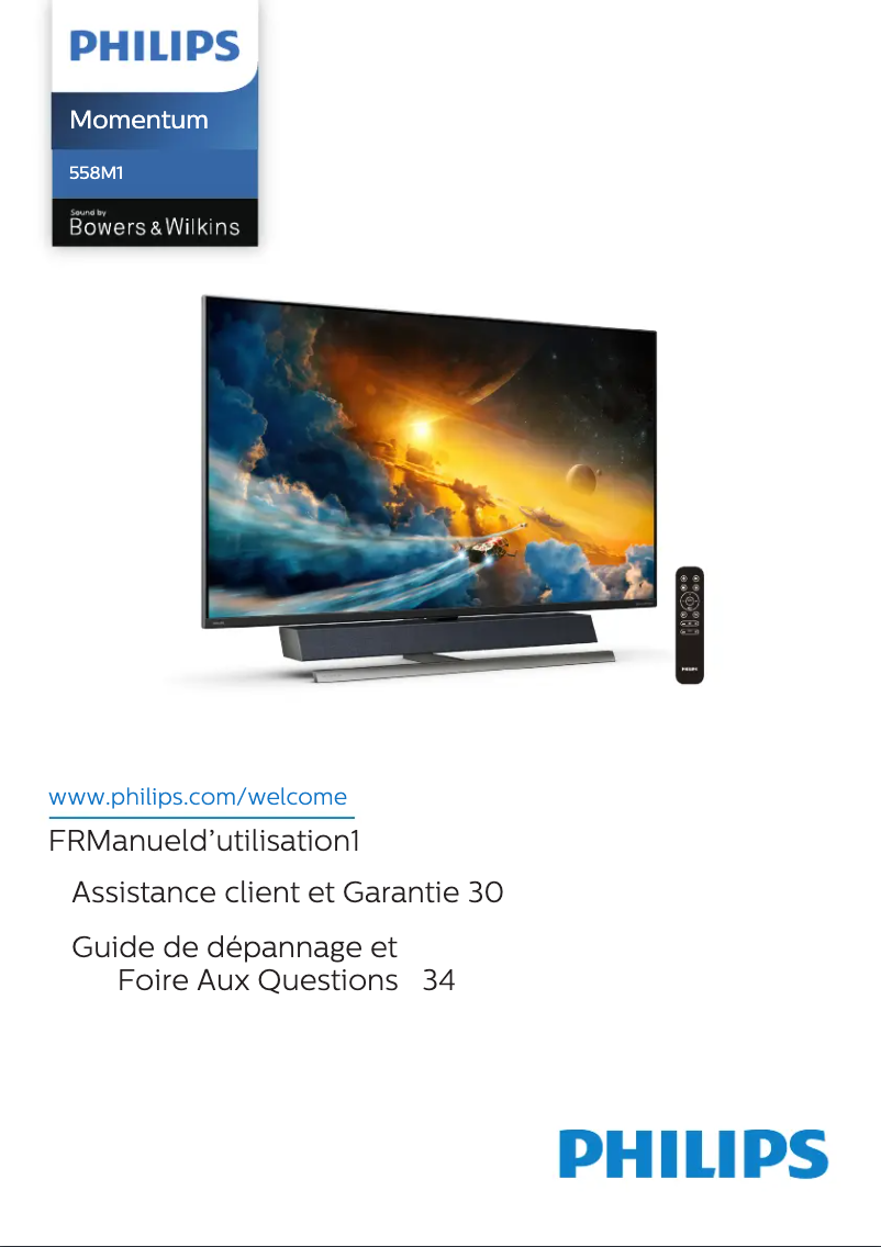 Page 1 de la notice Manuel utilisateur Philips 558M1RY