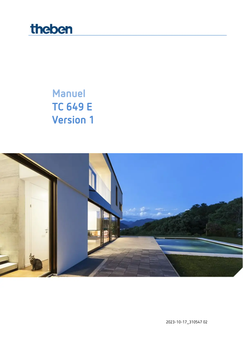 Page 1 de la notice Manuel utilisateur Theben TC 649 E
