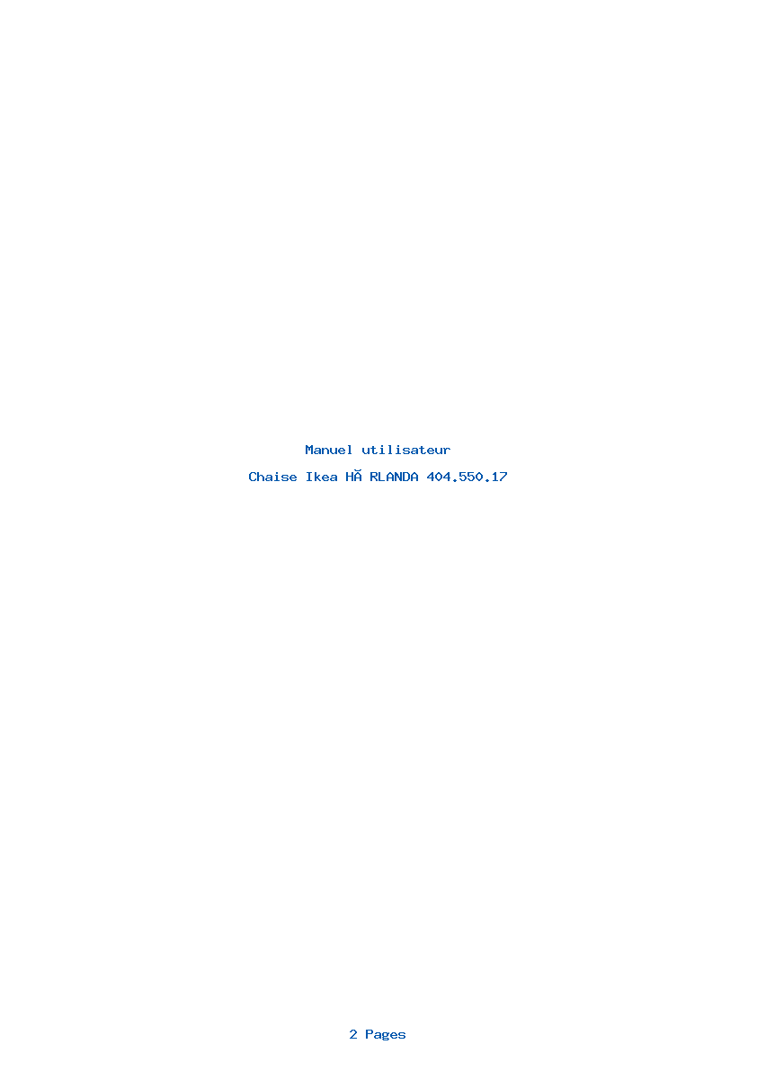 Image de la première page du manuel de l'appareil HÄRLANDA 404.550.17