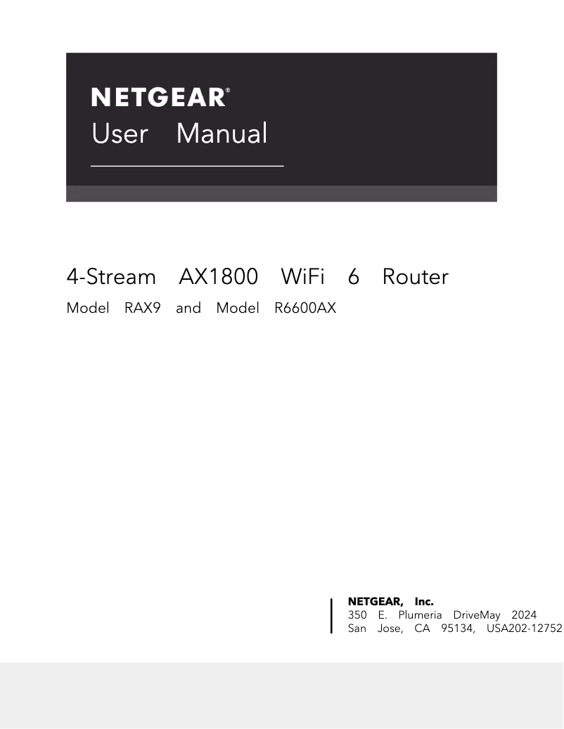 Page 1 de la notice Manuel utilisateur Netgear Nighthawk RAX9