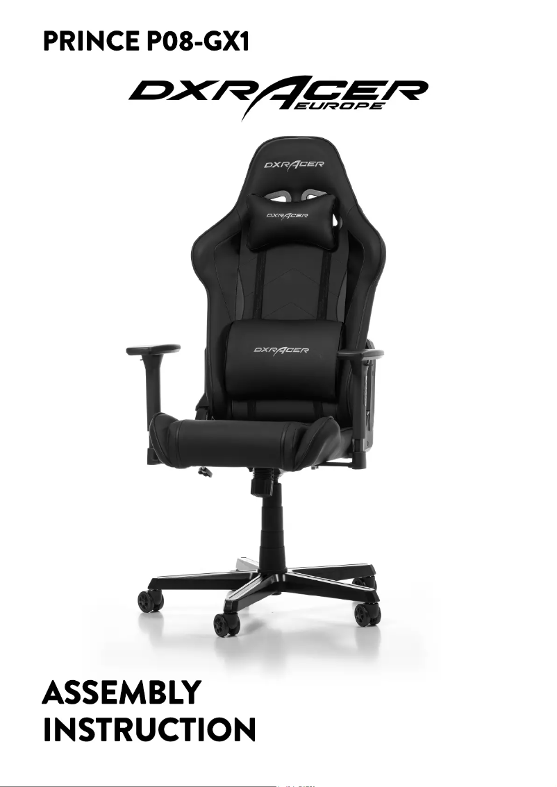 Page 1 de la notice Manuel utilisateur DXRacer PRINCE P08-N