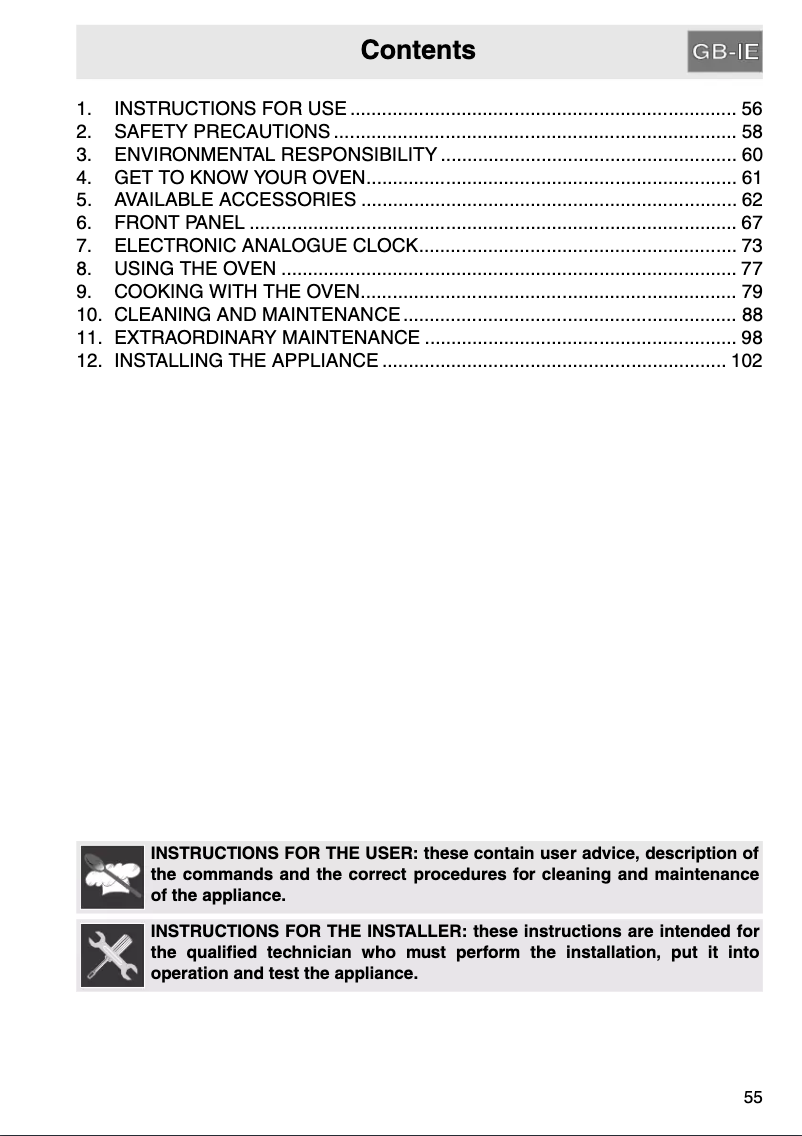 Page 1 de la notice Manuel utilisateur Smeg SCP399X