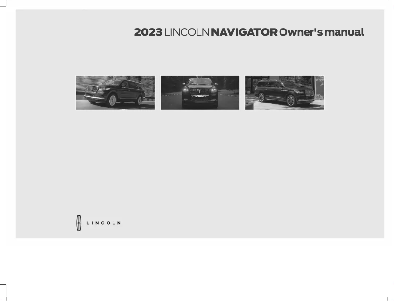 Page 1 de la notice Manuel utilisateur Lincoln Navigator (2023)