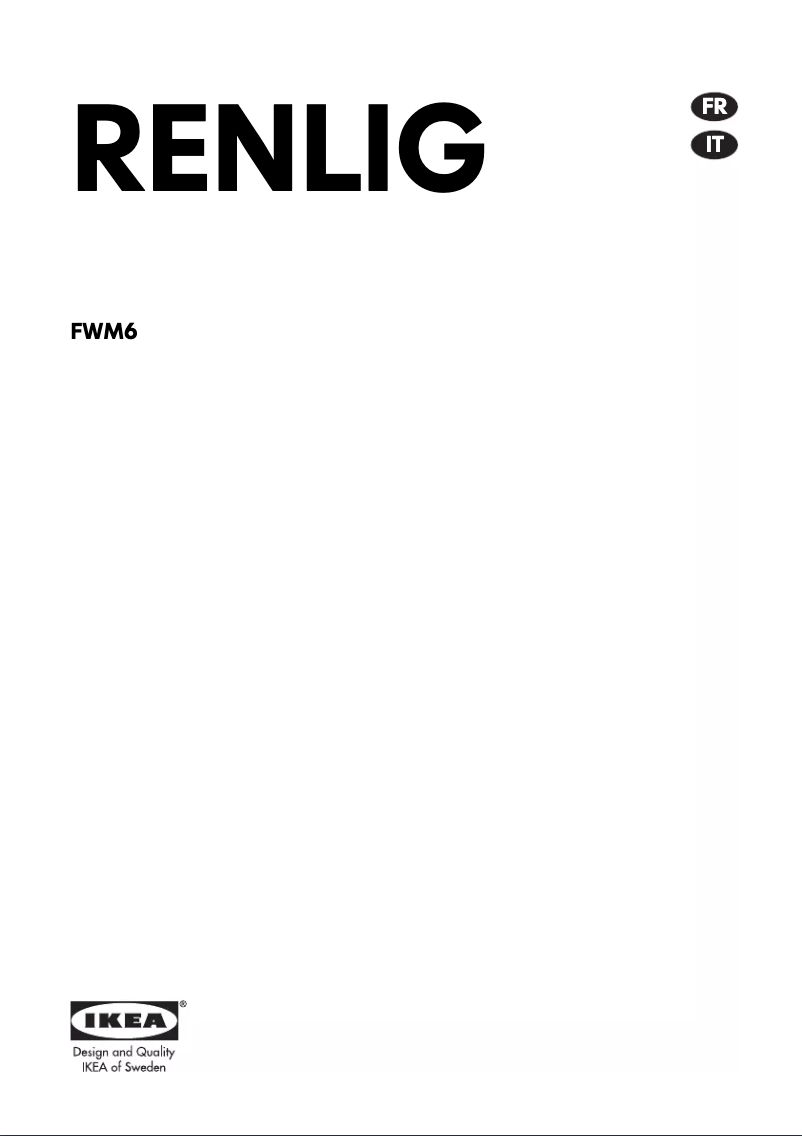Page 1 de la notice Manuel utilisateur Ikea RENLIG FWM6