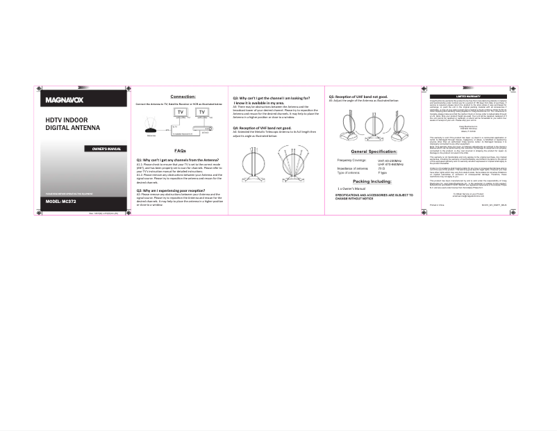 Page 1 of the manual User Manual Magnavox MC372