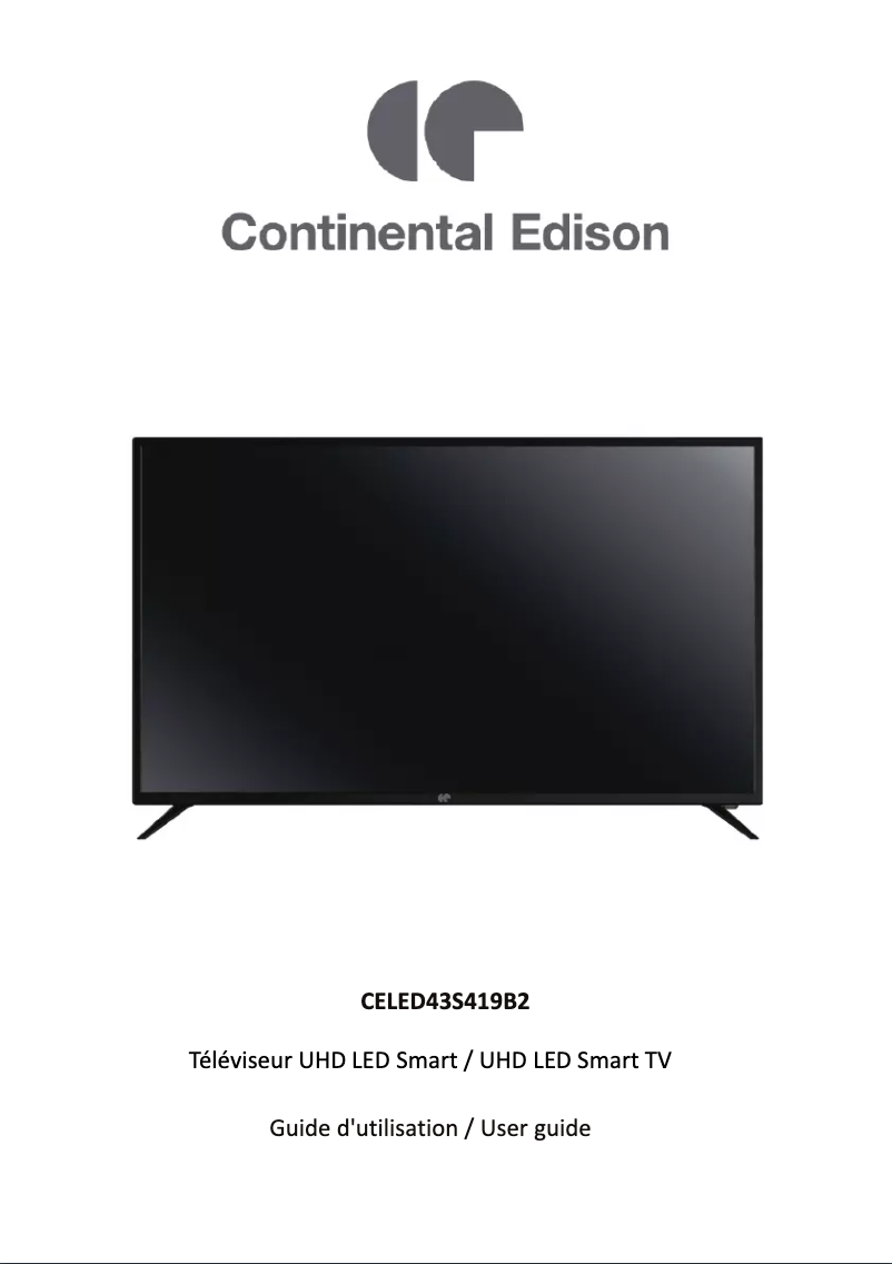 Page 1 de la notice Manuel utilisateur Continental Edison CELED43S419B2