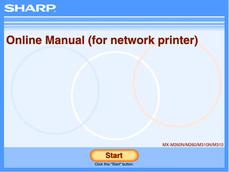 Page 1 de la notice Manuel utilisateur Sharp MX-M260N