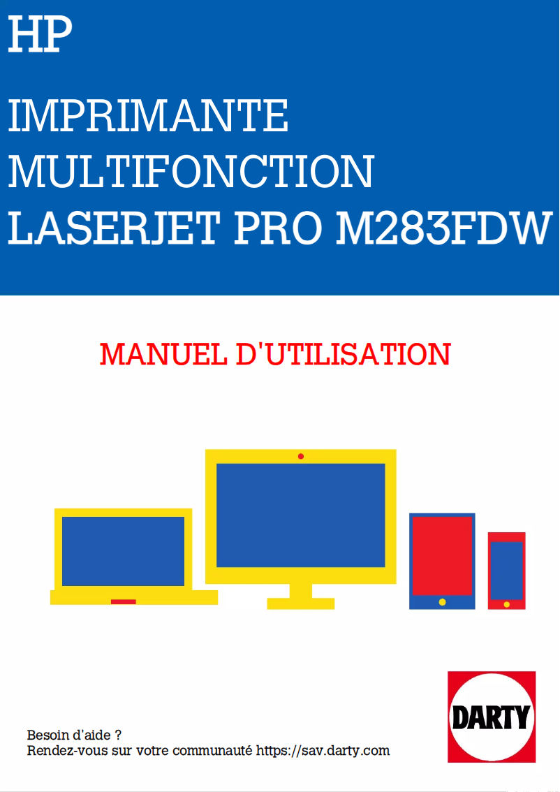 Page 1 de la notice Manuel utilisateur HP Color LaserJet Pro M283fdw