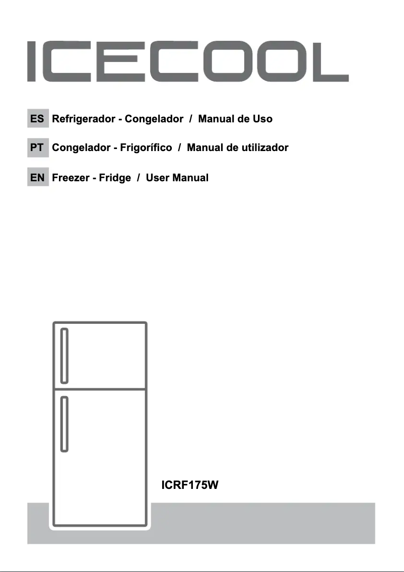 Page 1 de la notice Manuel utilisateur Icecool ICRF175W