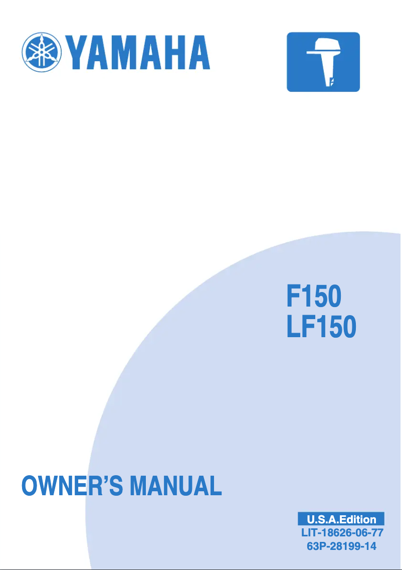 Page 1 de la notice Manuel utilisateur Yamaha F150