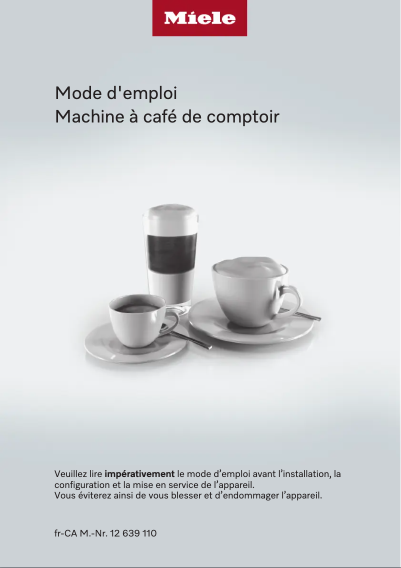 Página 1 del manual Ficha técnica Miele CoffeeSelect CM 7750