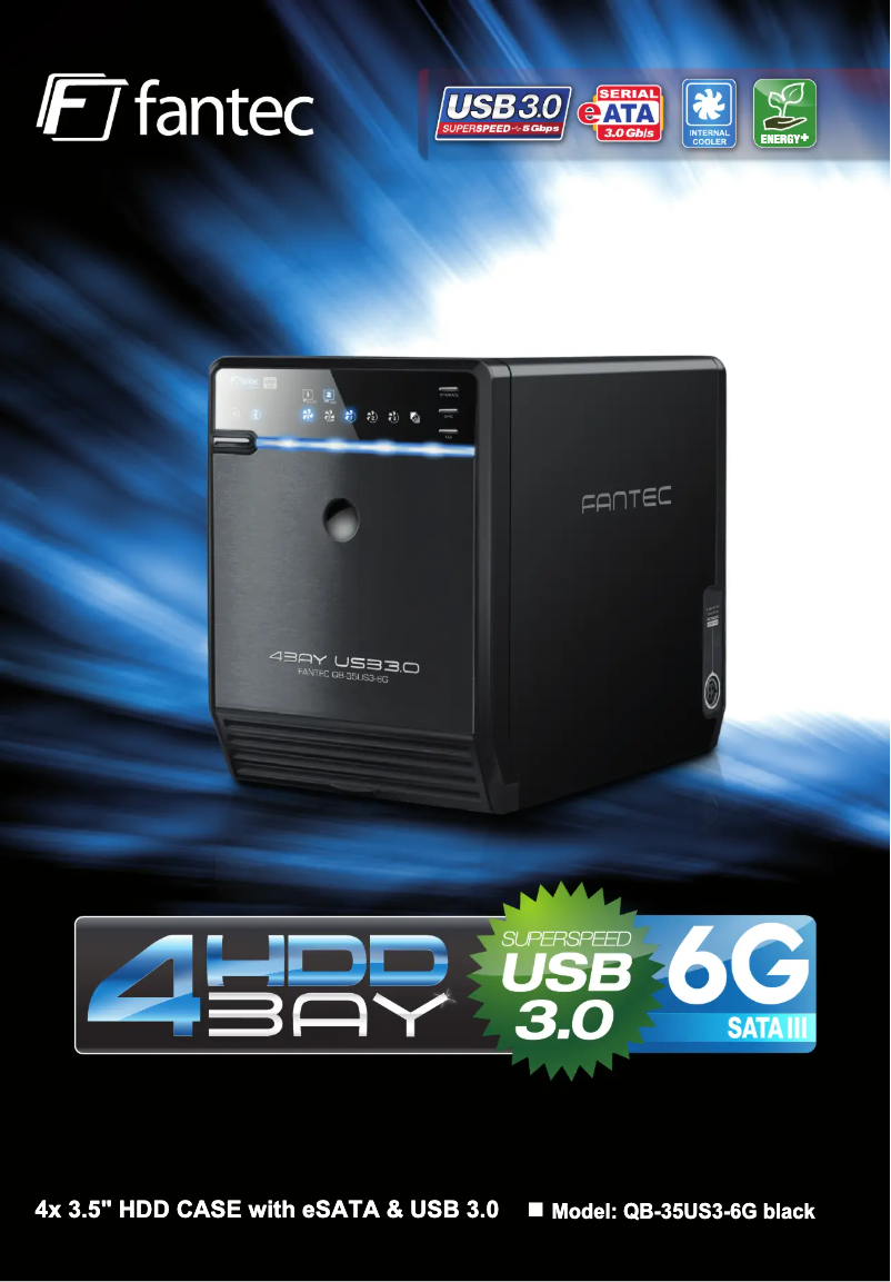 Page 1 of the manual User Manual Fantec QB-35US3-6G