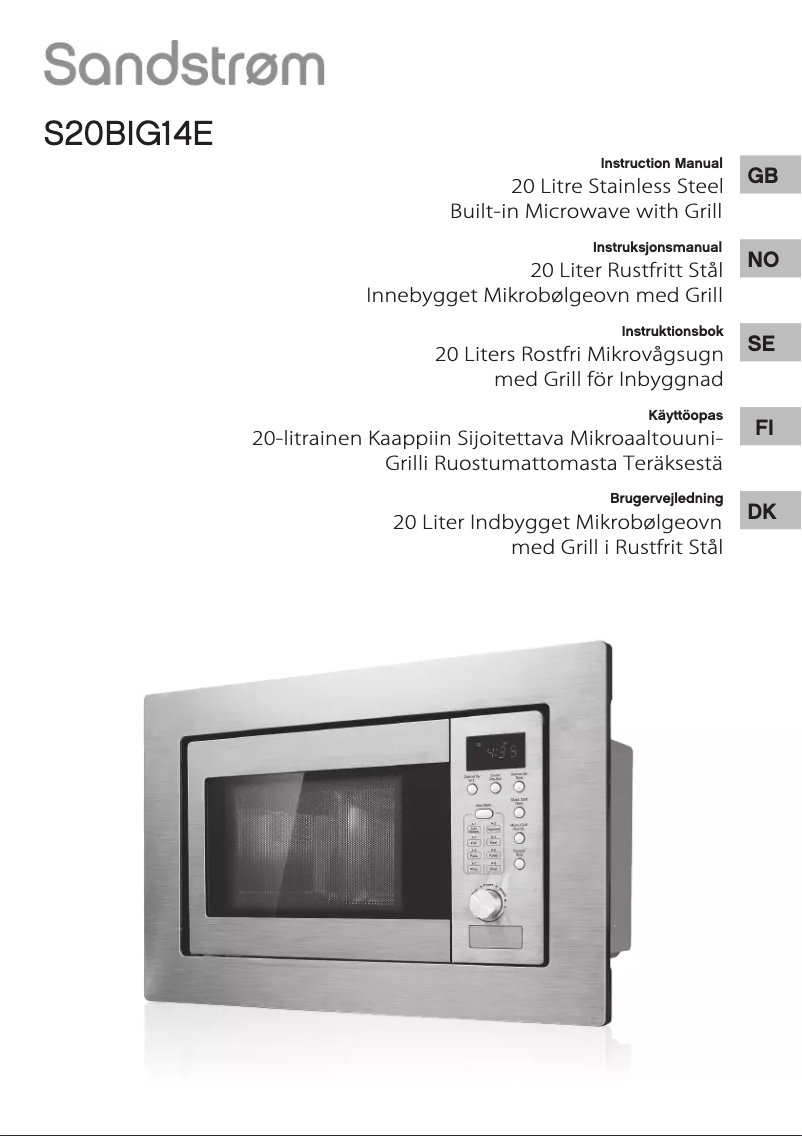 Page 1 de la notice Manuel utilisateur Sandstrøm S20BIG14E