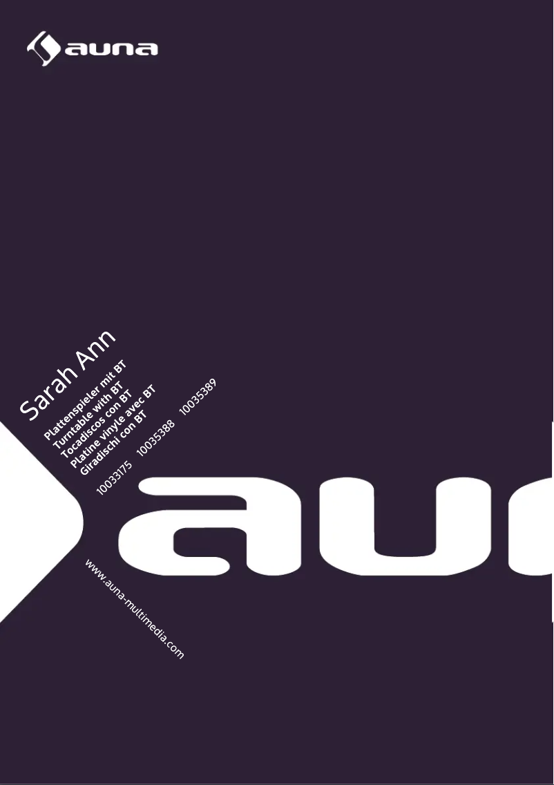 Page 1 of the manual User Manual Auna Sarah Ann