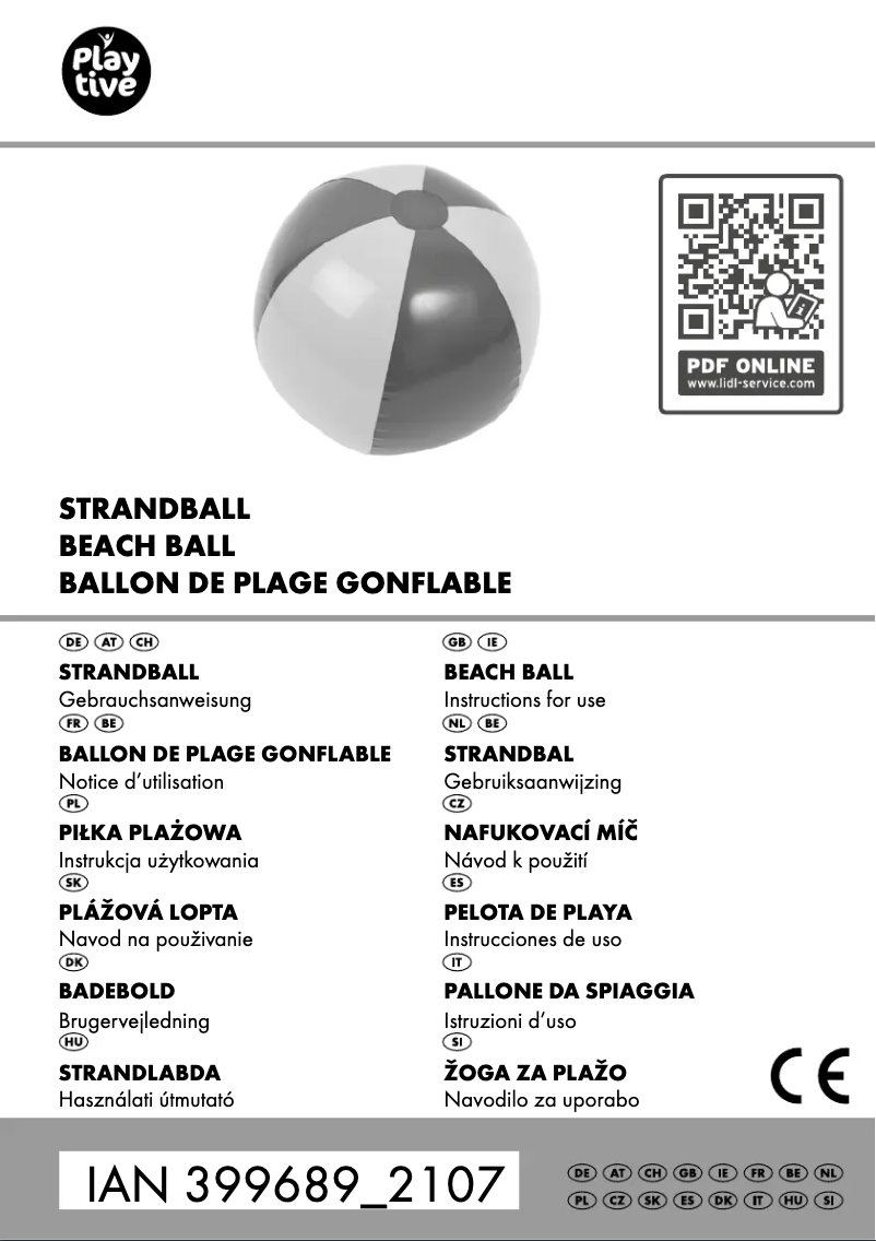 Page 1 de la notice Manuel utilisateur Playtive IAN 399689