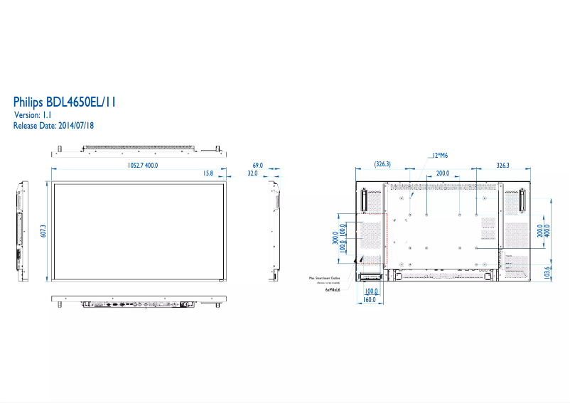 Página 1 del manual Dibujo técnico Philips BDL4650EL