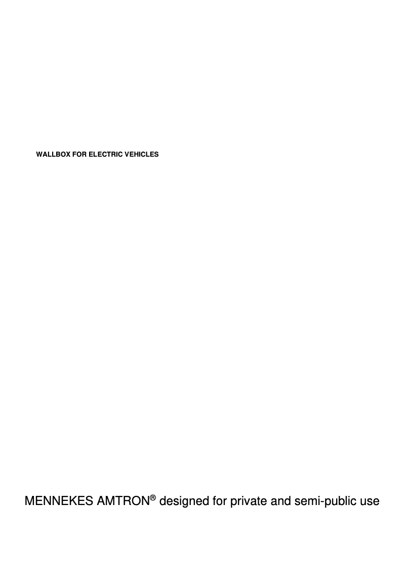 Página 1 del manual Ficha técnica Mennekes AMTRON Premium E 11/22 T2