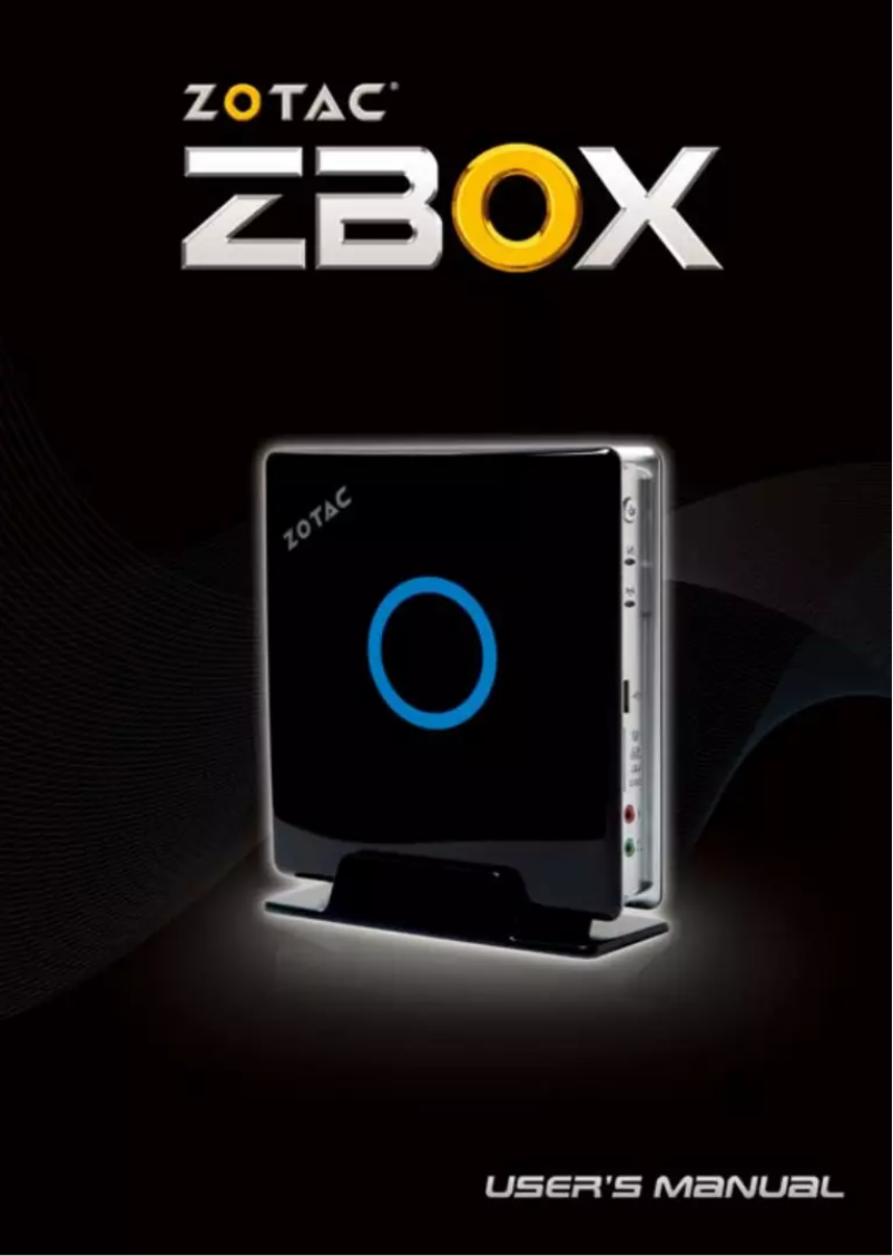 Page 1 de la notice Manuel utilisateur Zotac ZBOX ID81 Plus