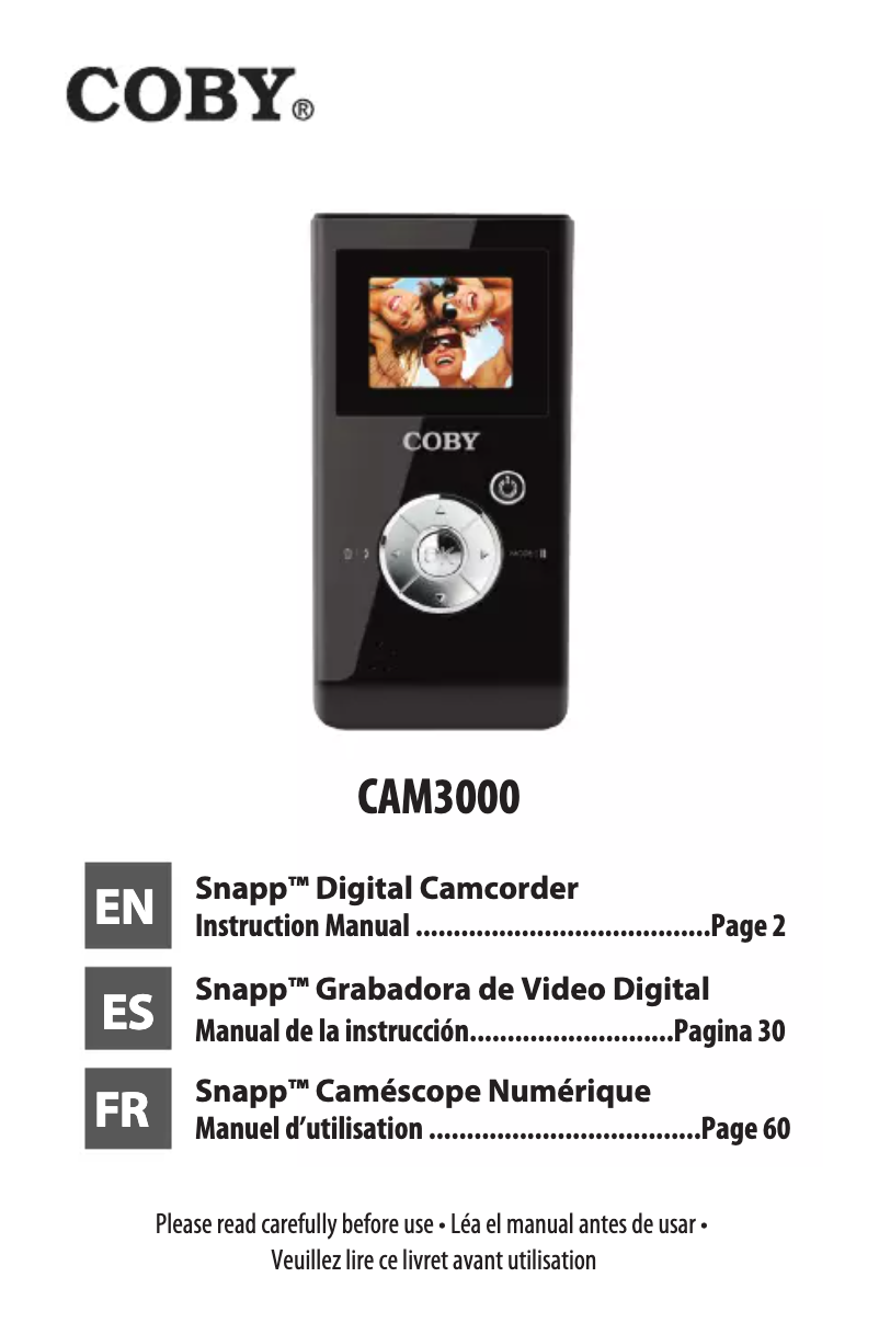 Page 1 de la notice Manuel utilisateur Coby CAM3000