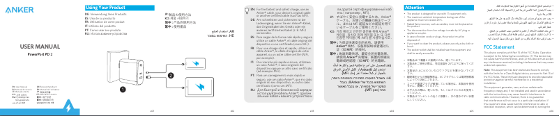 Page 1 de la notice Manuel utilisateur Anker PowerPort PD 2