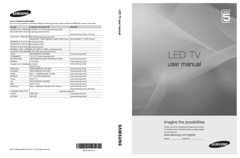 Página 1 del manual Manual de usuario Samsung UE32C5100QW