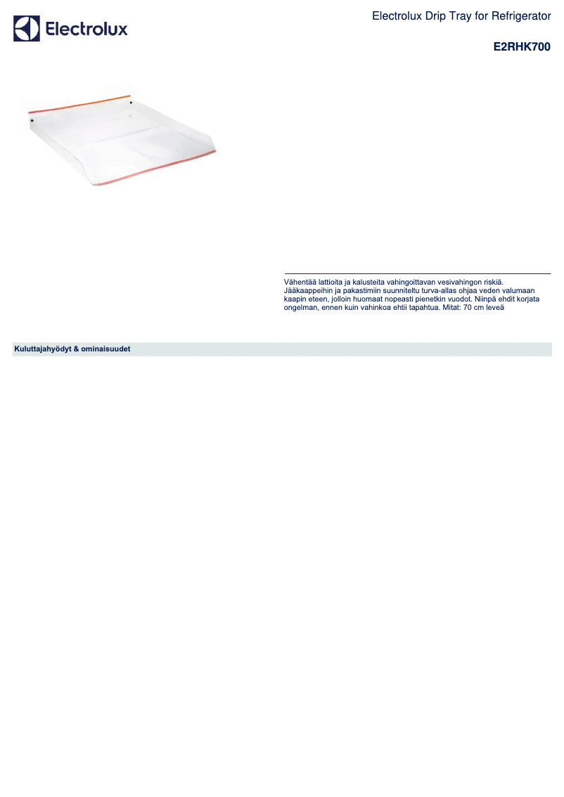 Página 1 del manual Manual de usuario Electrolux E2RHK700