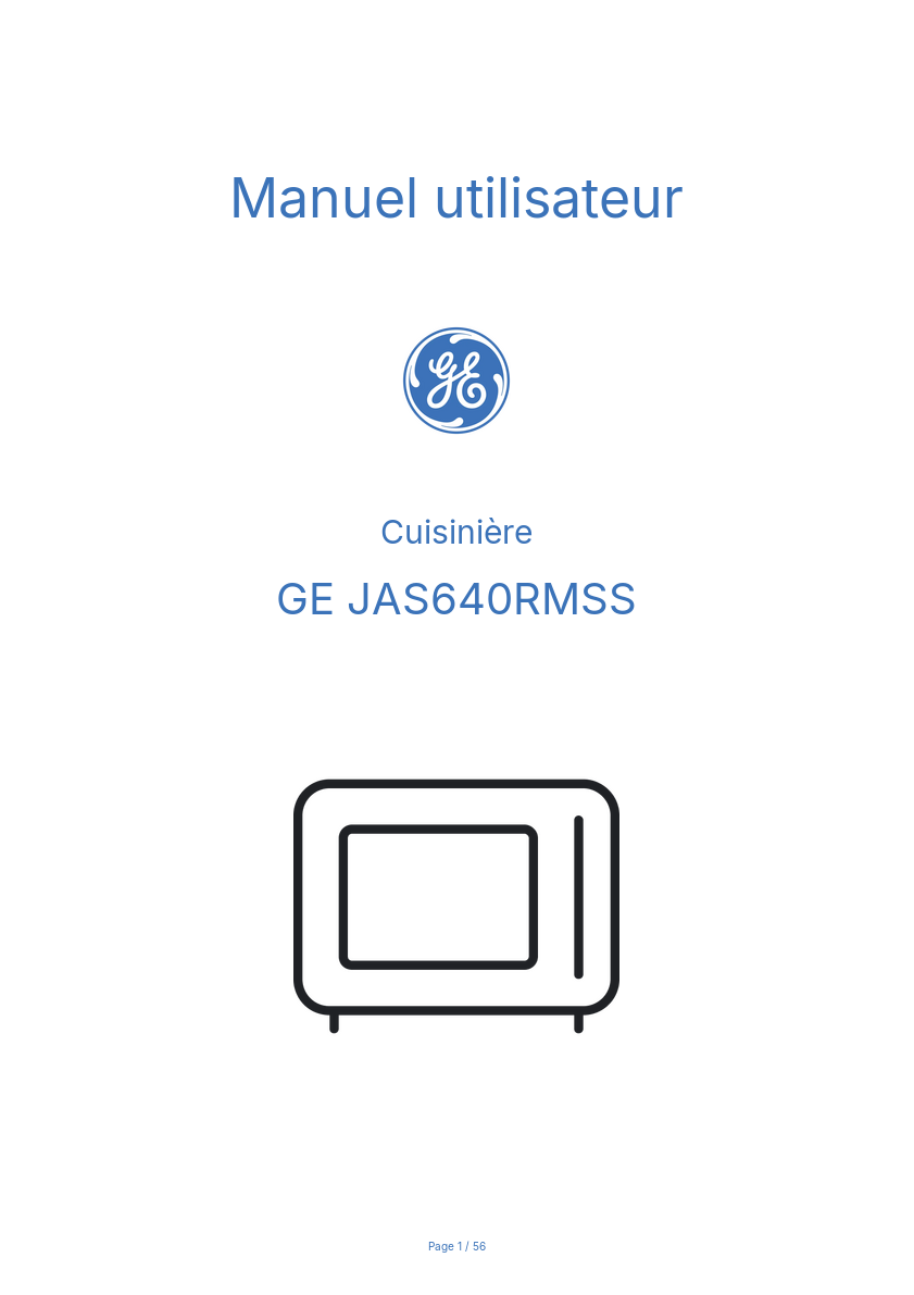 Image de la première page du manuel de l'appareil JAS640RMSS