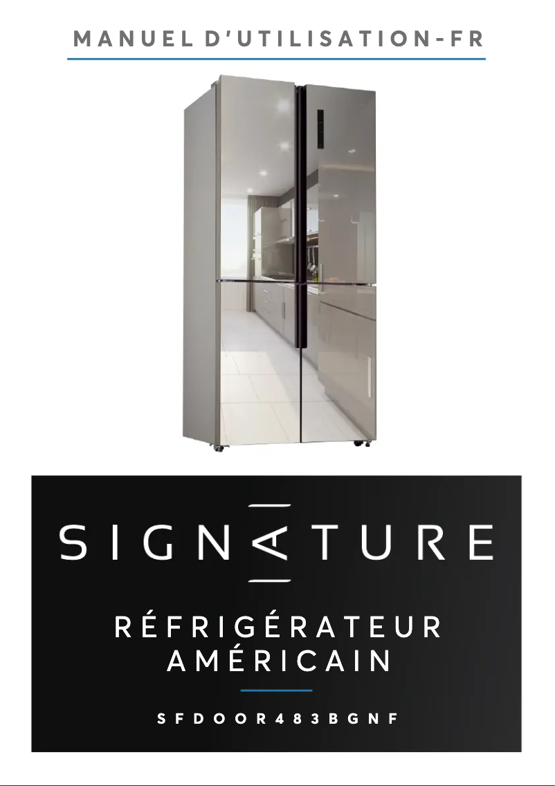 Page 1 de la notice Manuel utilisateur Signature SFDOOR483BGNF