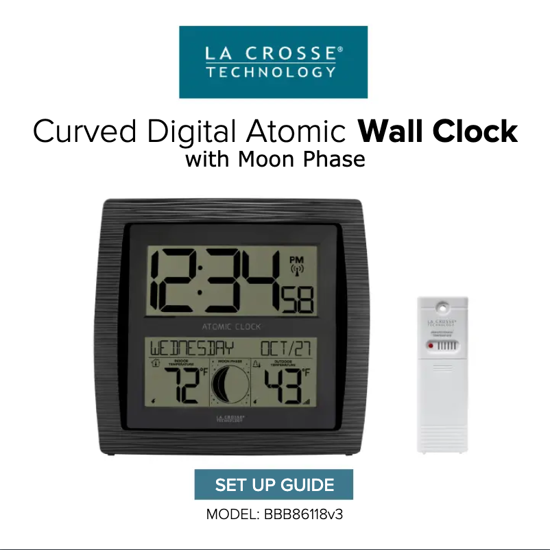 Page 1 of the manual User Manual La Crosse Technology BBB86118V3