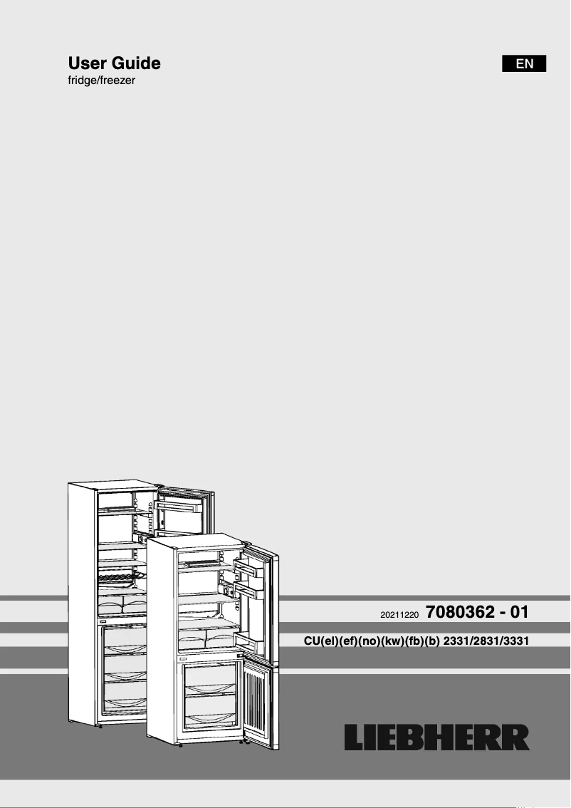 Page 1 de la notice Manuel utilisateur Liebherr CU 2831-22