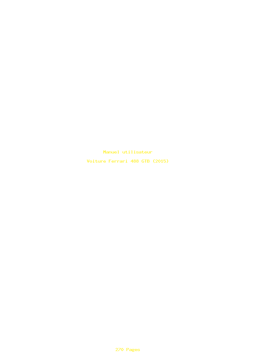Page 1 de la notice Manuel utilisateur Ferrari 488 GTB (2015)