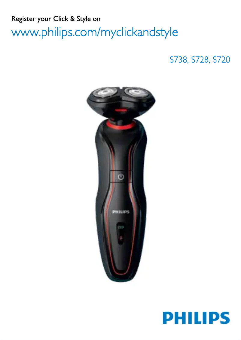 Página 1 del manual Manual de usuario Philips Norelco Click & Style S738