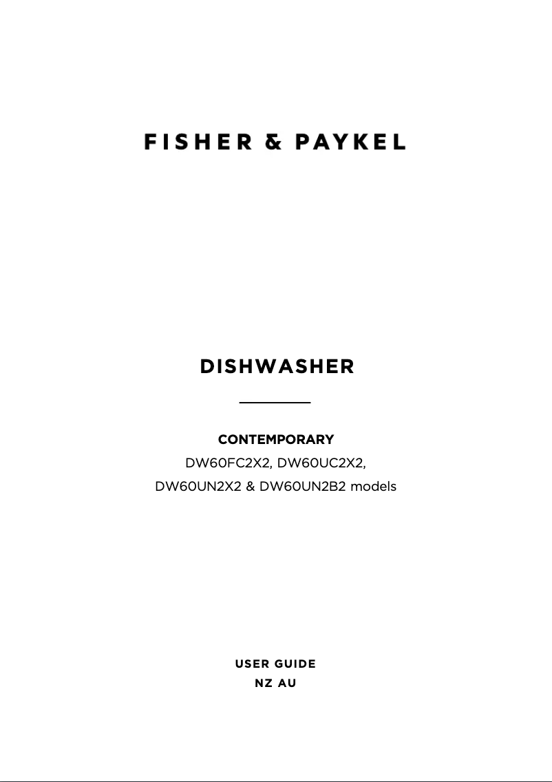 Página 1 del manual Manual de usuario Fisher & Paykel DW60UN4B2