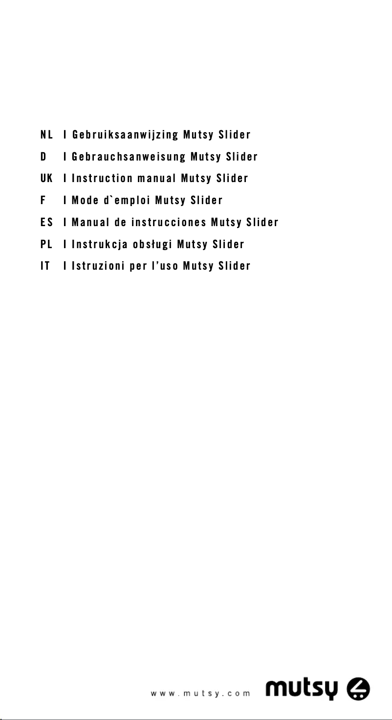 Página 1 del manual Manual de usuario Mutsy Slider