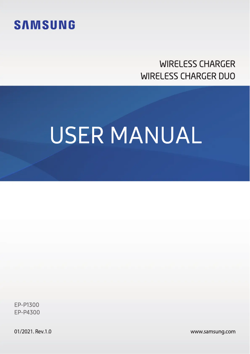 Página 1 del manual Manual de usuario Samsung EP-P1300