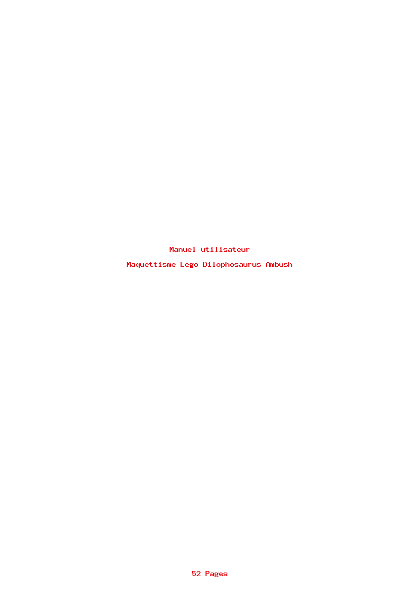Page 1 de la notice Manuel utilisateur Lego Dilophosaurus Ambush