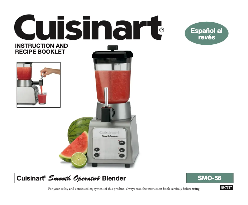 Page 1 of the manual User Manual Cuisinart Smooth Operator SMO-56