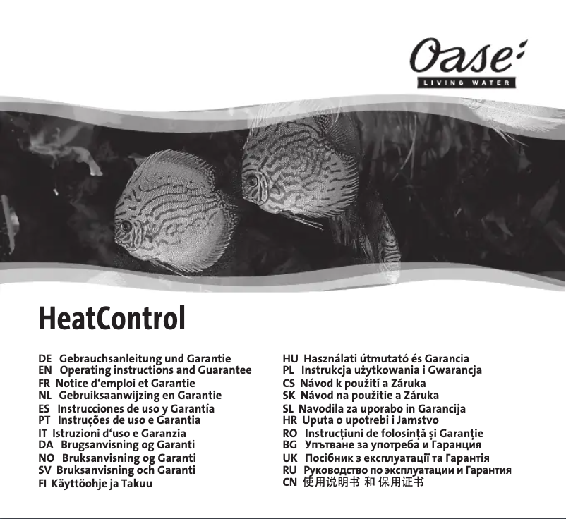 Page 1 de la notice Manuel utilisateur Oase HeatControl